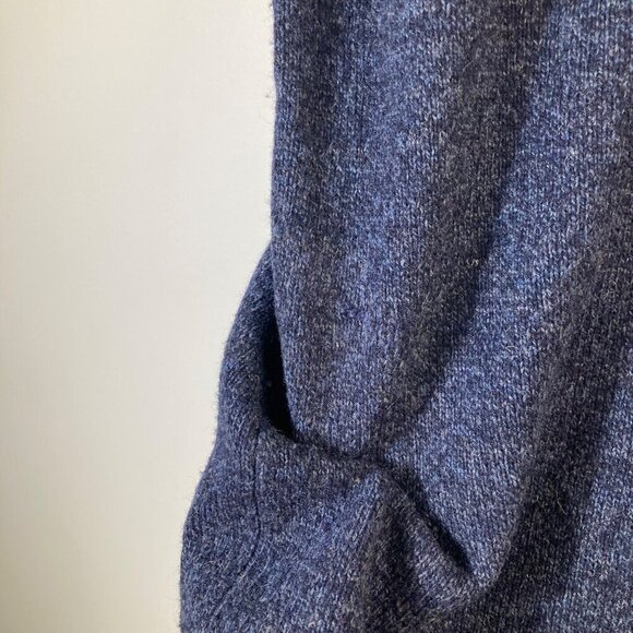 Mens J Crew Lambswool Shawl Collar Pullover Sweater Navy Marled XL Lambswool - Picture 9 of 9